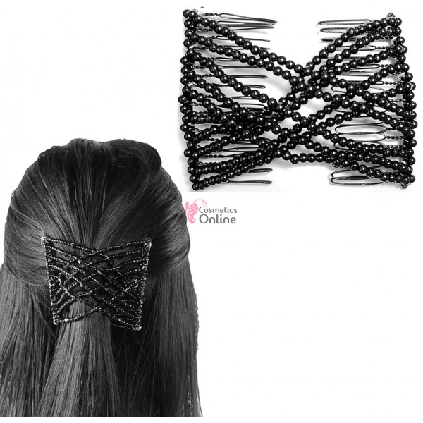 Accesoriu tip glamour pentru prins parul din metal cu pini de insertie PZS011OO - Neagra